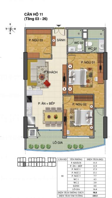 Thiết kế căn hộ 11