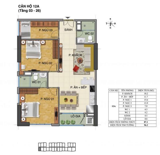 Thiết kế căn hộ 12A