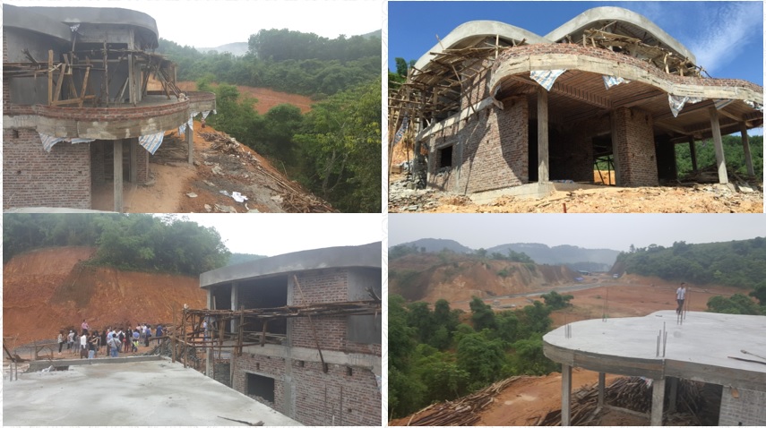 Các biệt thự mẫu đã hoàn thành phần thô