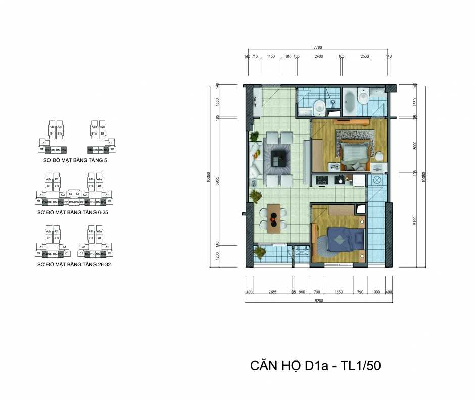 Thiết kế căn hộ D1a