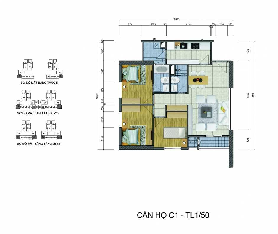Thiết kế căn hộ C1