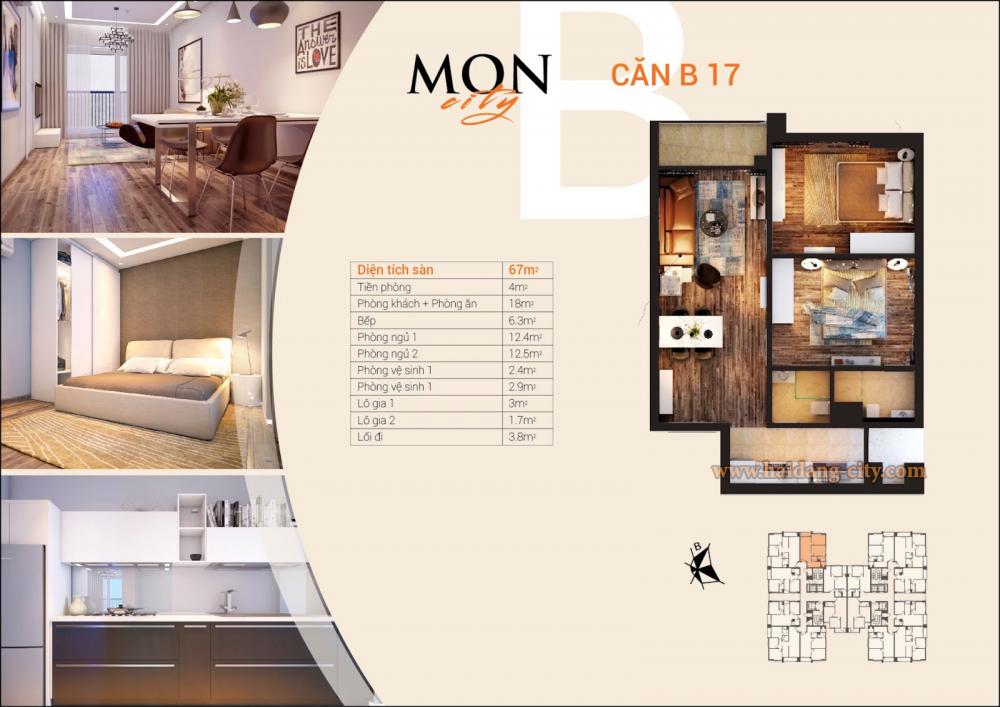 Thiết kế căn hộ B 05, 06, 17, 18