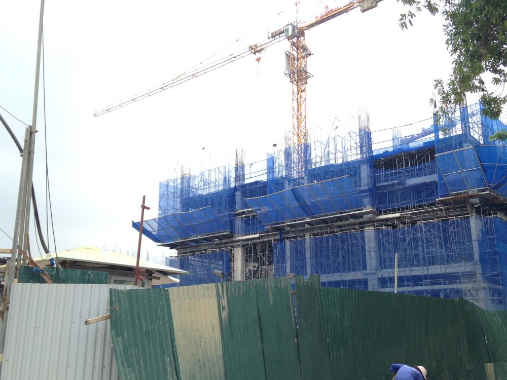 Dự án đang thi công những tầng đầu tiên của tòa chung cư