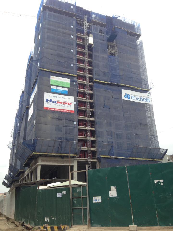 Dự án đang thi công tới mặt sàn tầng 20
