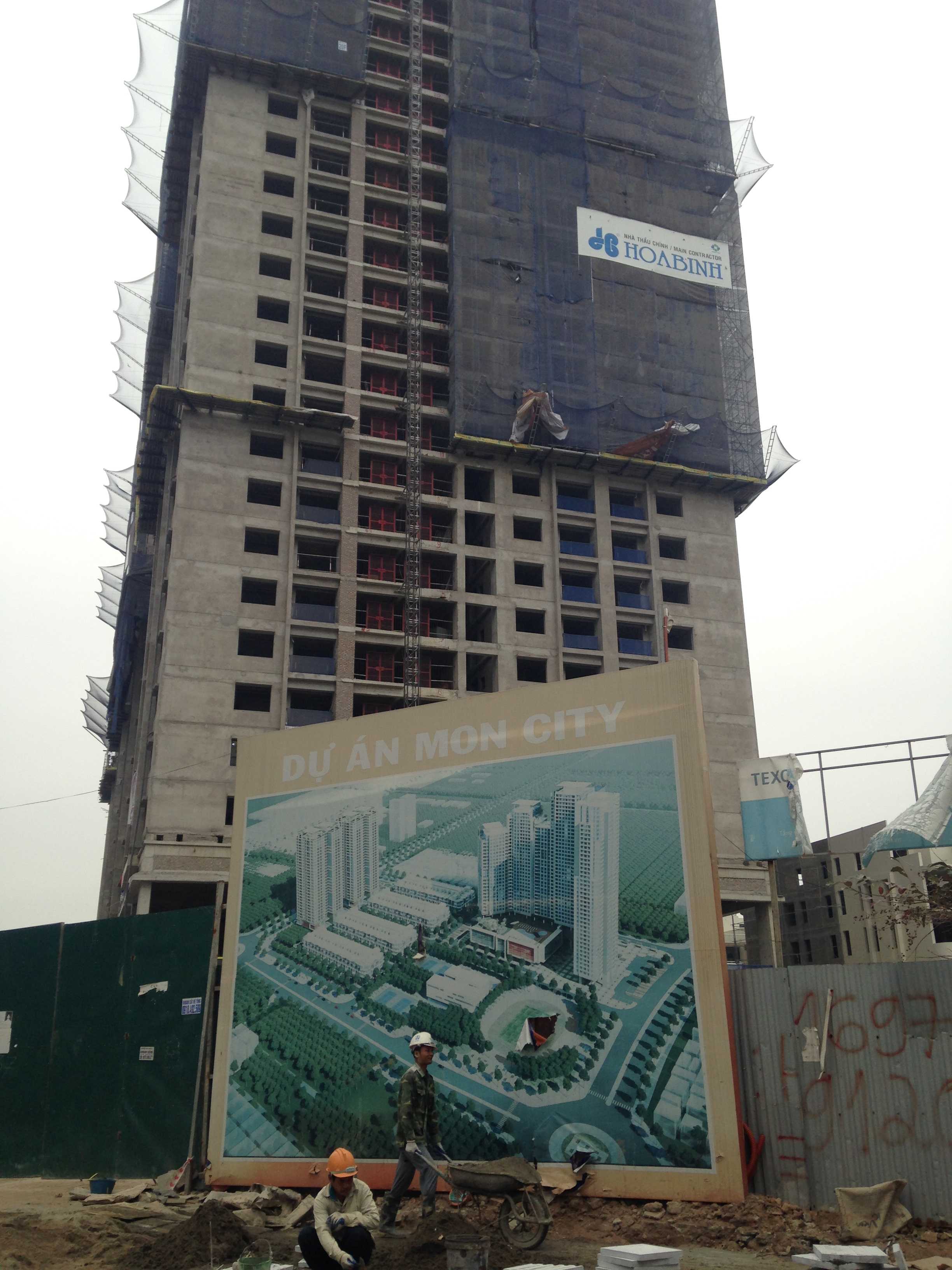 Dự án đang thi công tới mặt sàn tầng 30