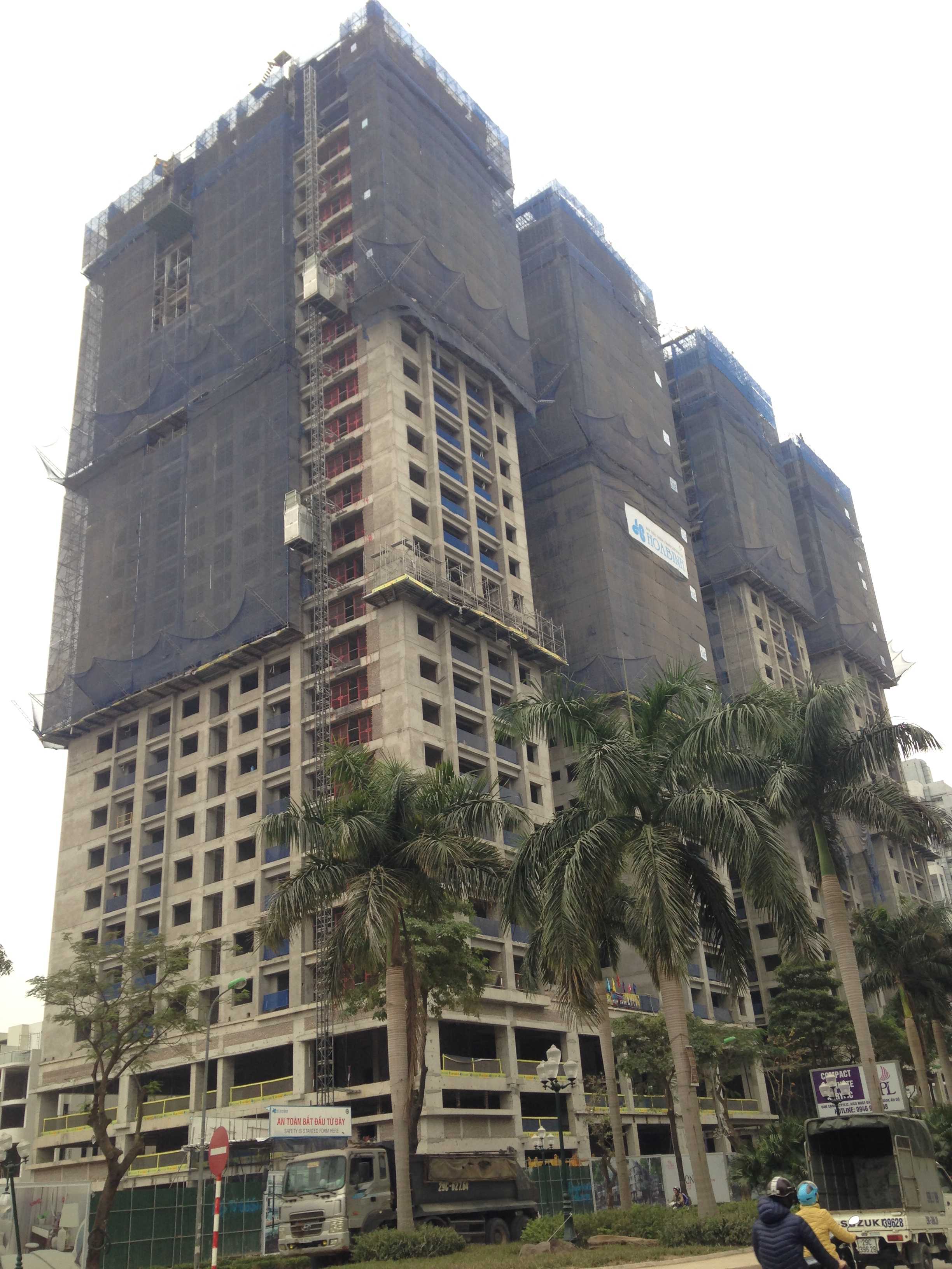 Dự án đang thi công tới mặt sàn tầng 30