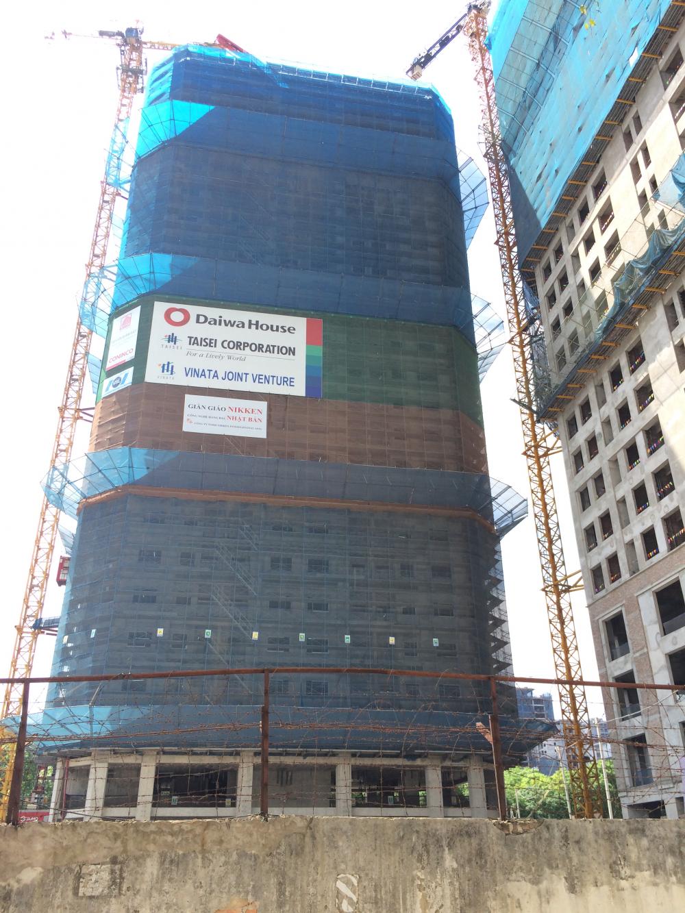 Dự án đang thi công tới mặt sàn tầng 26