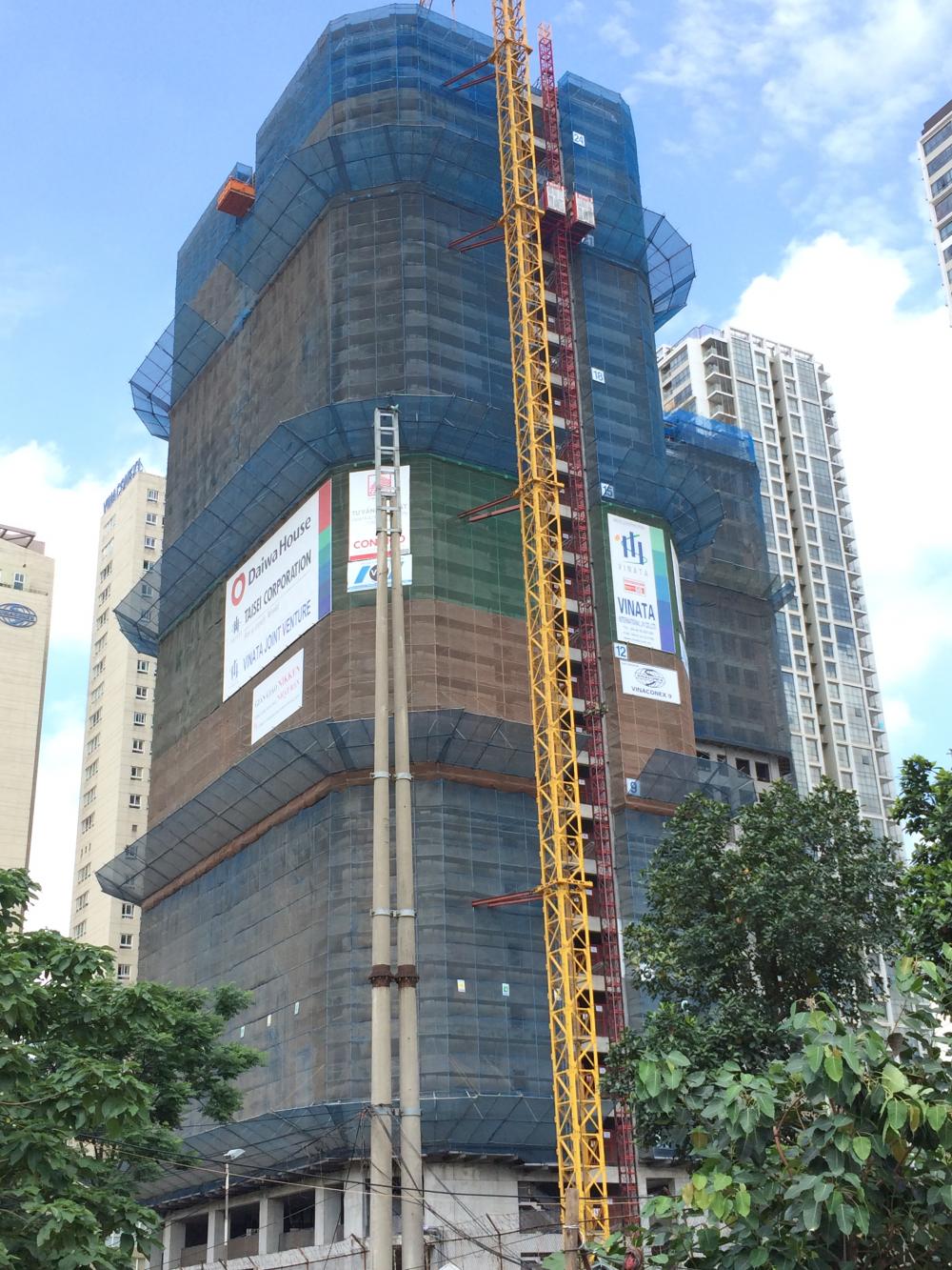 Dự án đang thi công tới mặt sàn tầng 26