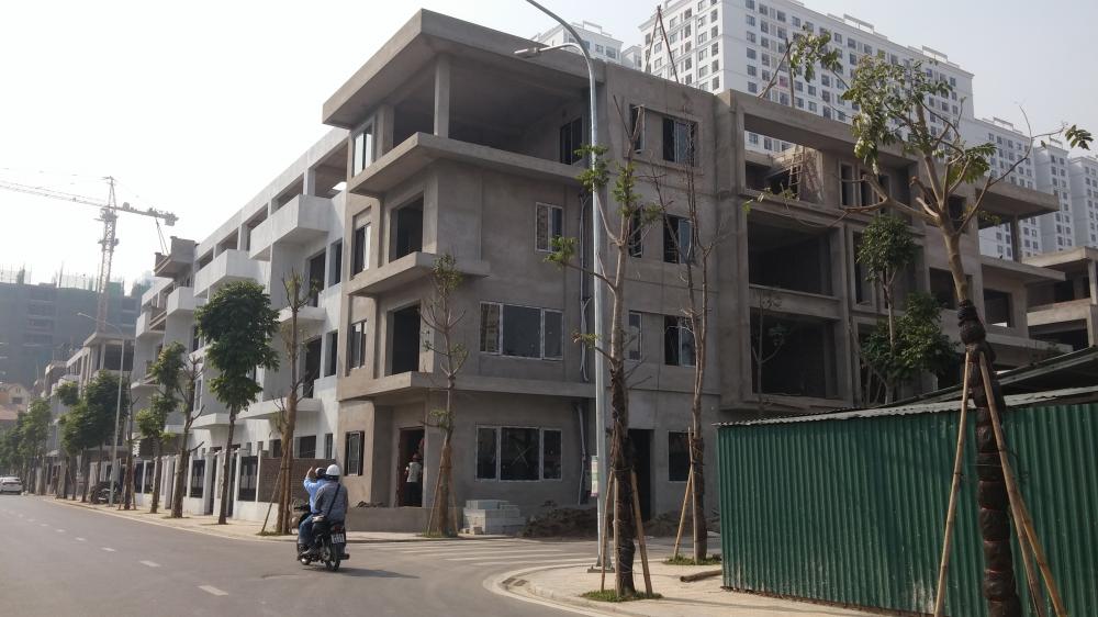 Dự án đang tiếp tục hoàn thiện thô một số nhà liền kề