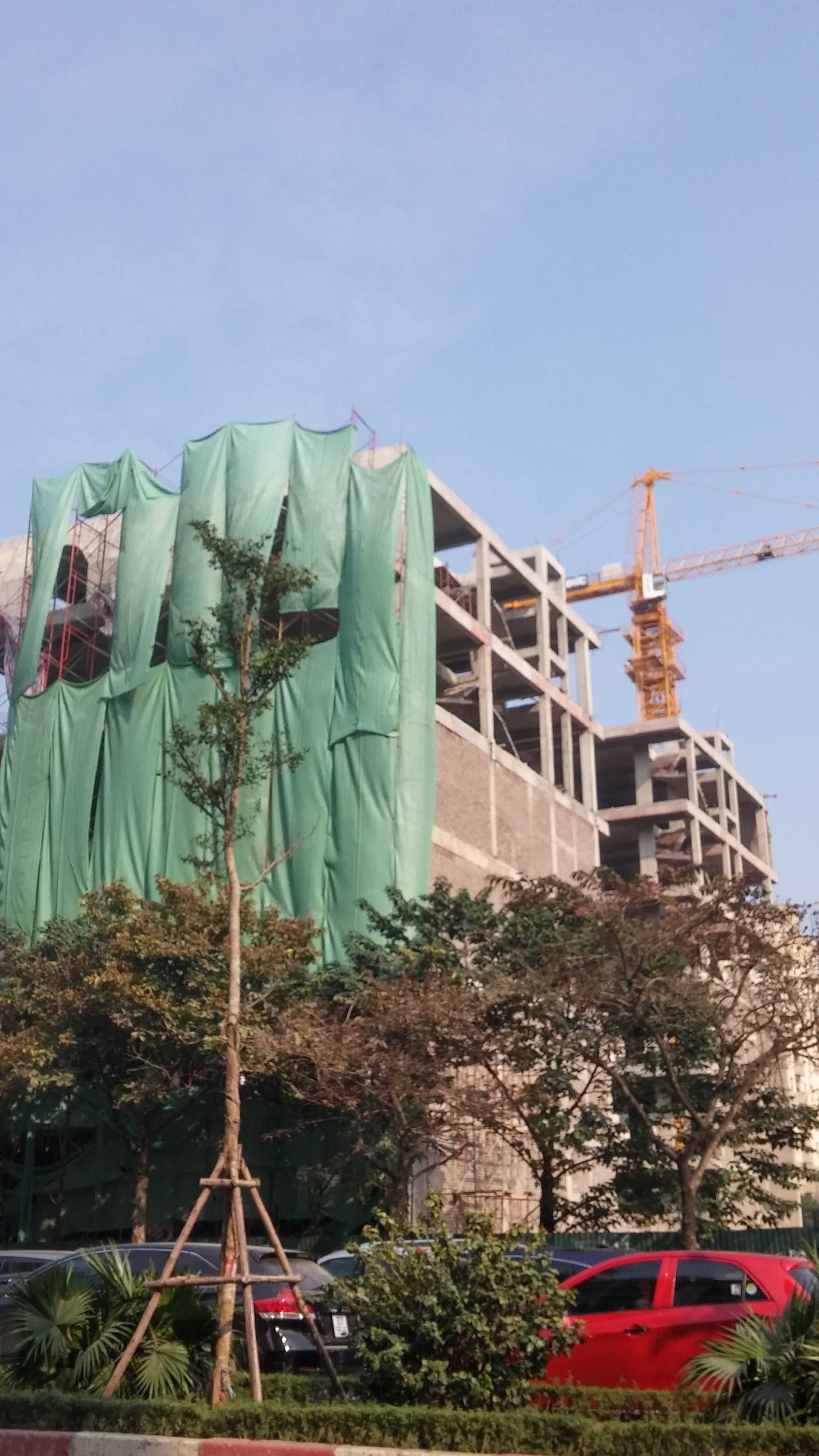 Dự án đang tiếp tục thi công các khối liền kề