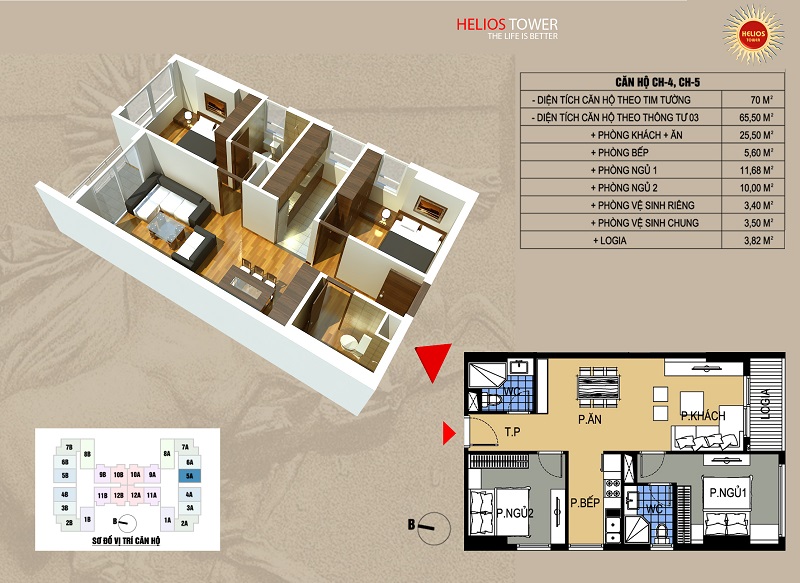 Thiết kế căn hộ CH-4, CH-5