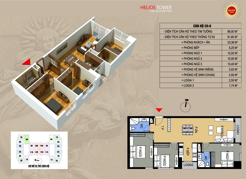 Thiết kế căn hộ CH-8