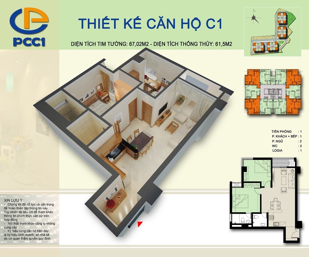 Thiết kế căn hộ 02 - 04 -07 - 09