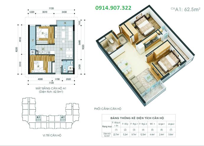 Thiết kế căn hộ A1