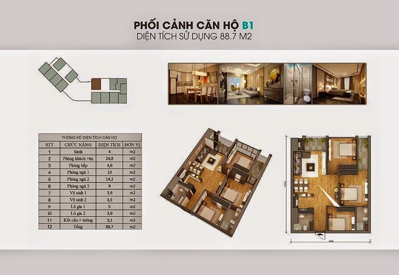 Thiết kế căn hộ B1