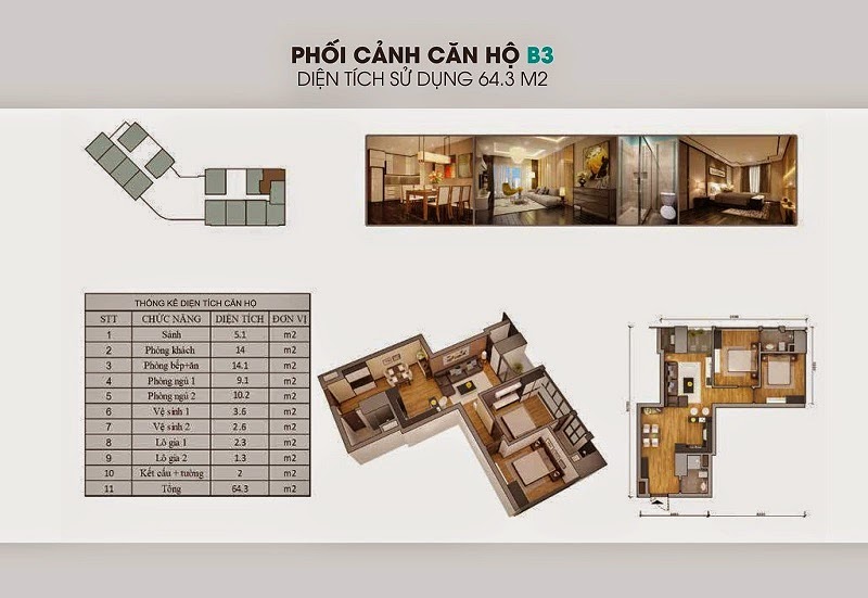 Thiết kế căn hộ B3