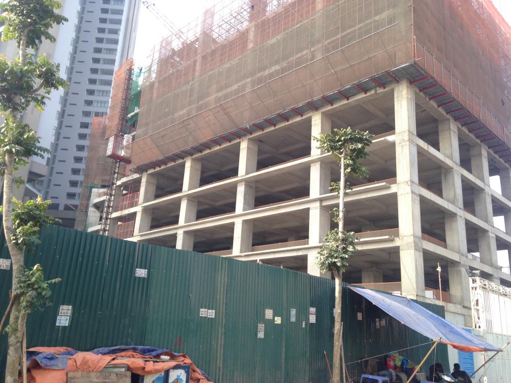 Dự án đang thi công tới mặt sàn tầng 9