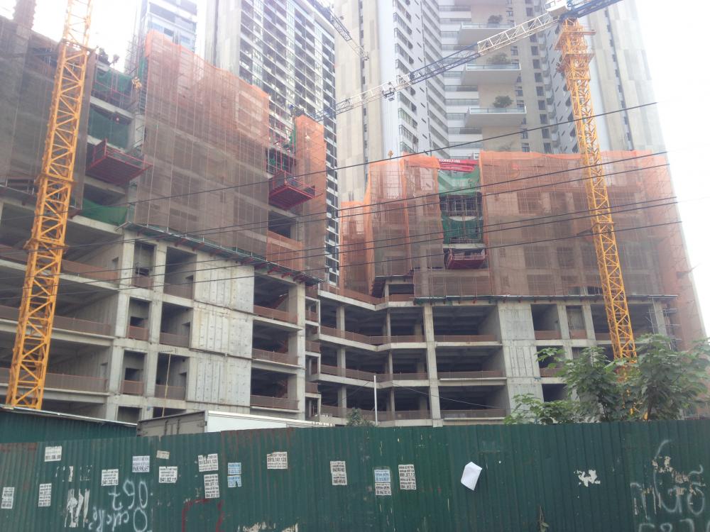 Dự án đang thi công tới mặt sàn tầng 9