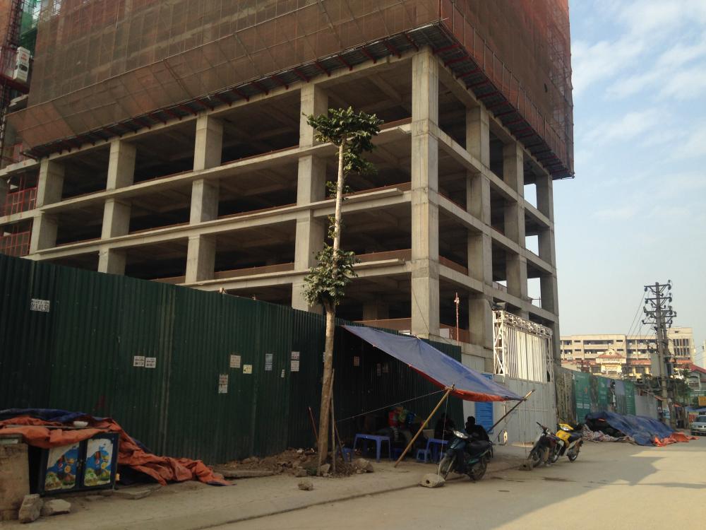 Dự án đang thi công tới mặt sàn tầng 9
