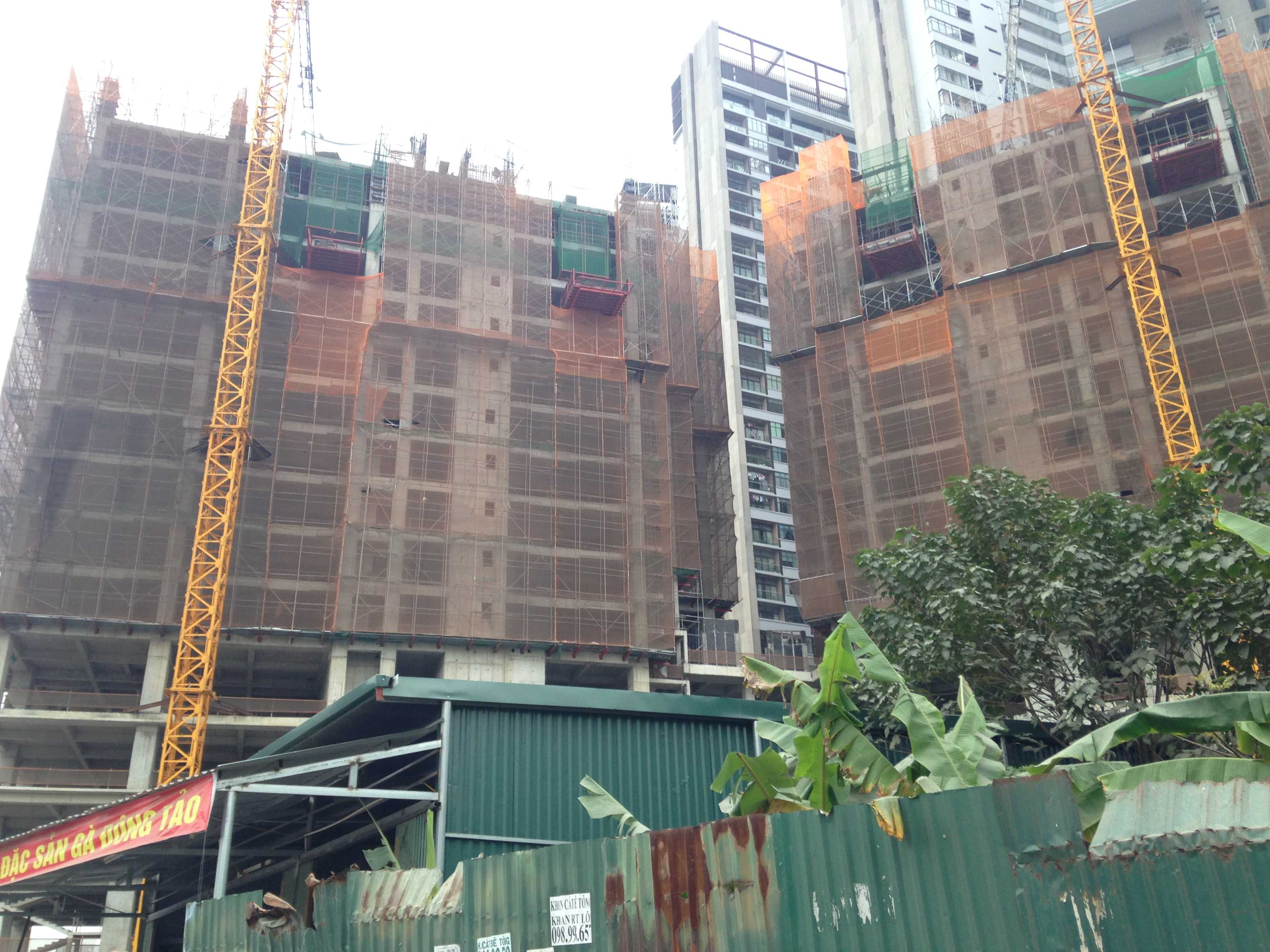 Dự án đang thi công tới mặt sàn tầng 16