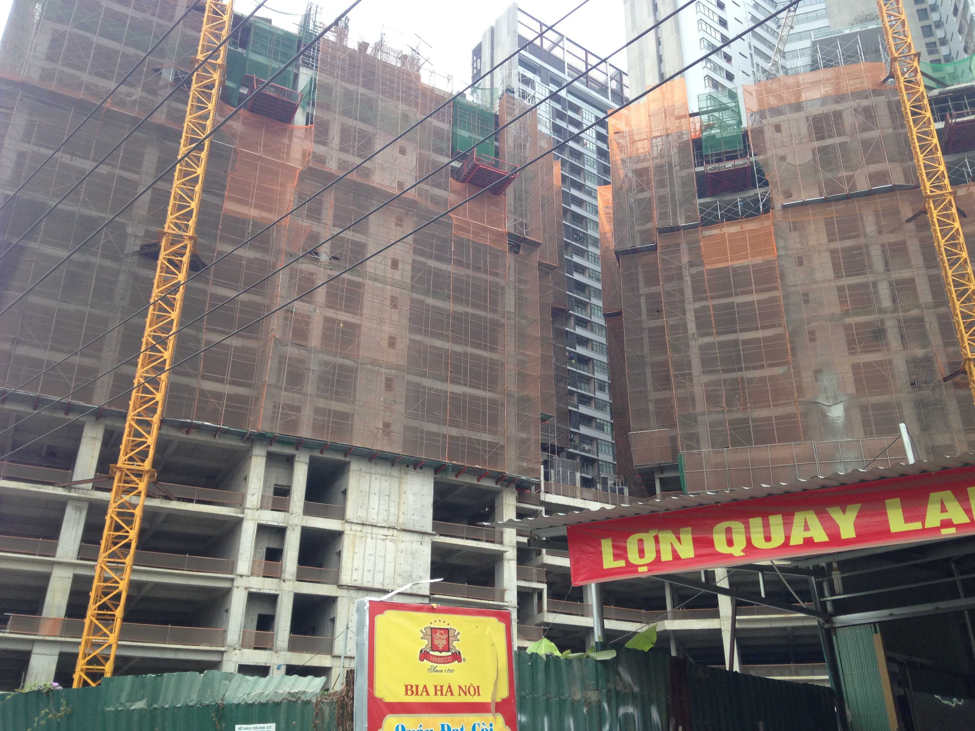 Dự án đang thi công tới mặt sàn tầng 16