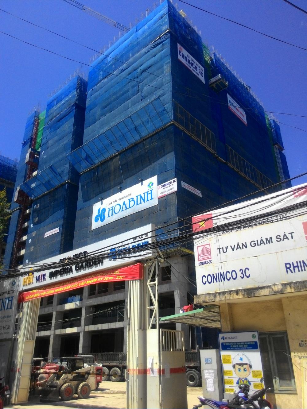 4 tòa A, B, C, D đang thi công mặt sàn tầng 15 tới 18