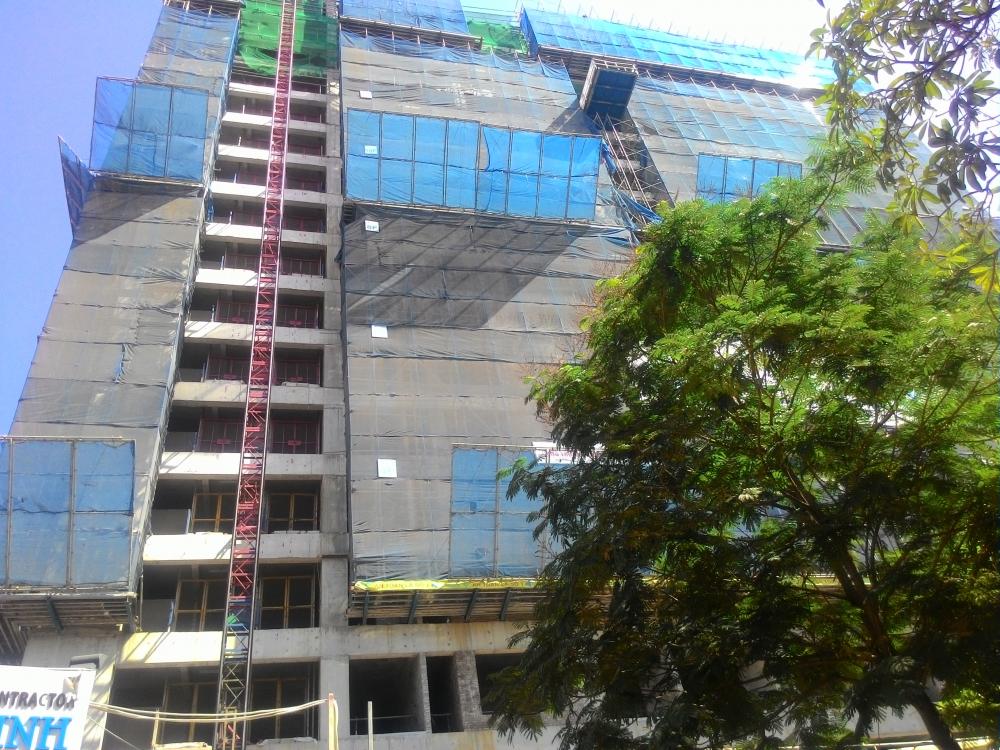 4 tòa A, B, C, D đang thi công mặt sàn tầng 15 tới 18