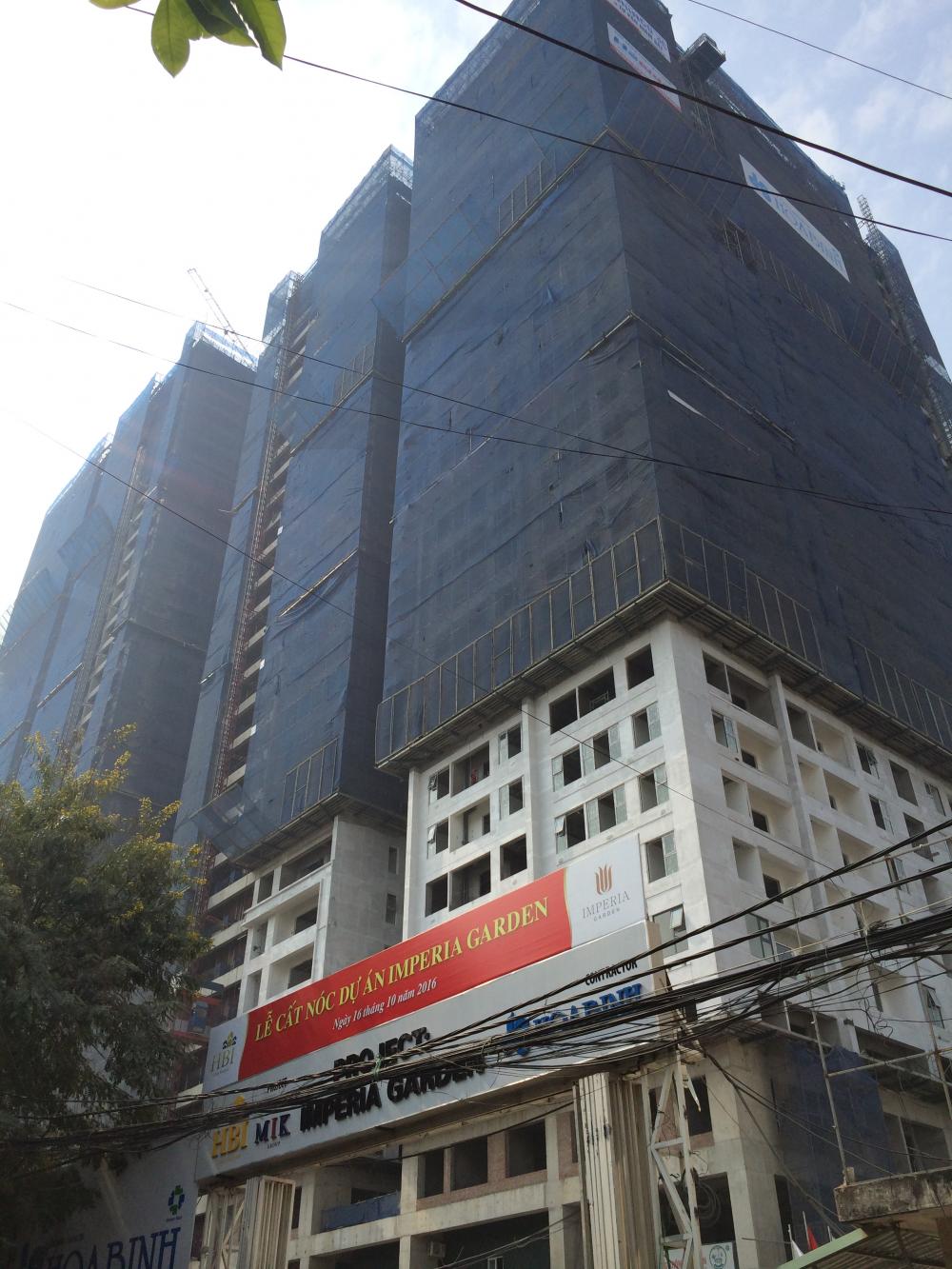 Dự án đã thi công xong phần thô, cất nóc