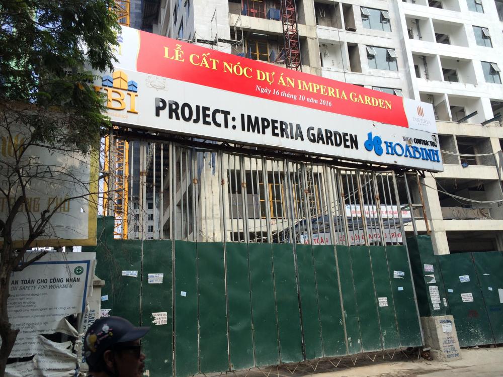 Dự án đã thi công xong phần thô, cất nóc