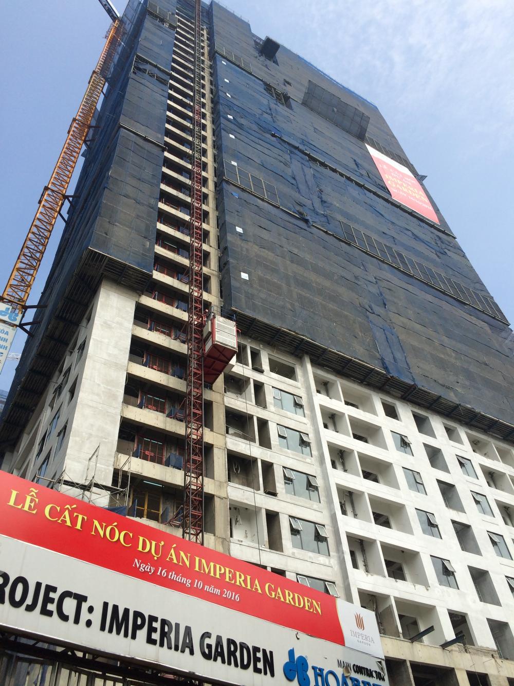 Dự án đã thi công xong phần thô, cất nóc