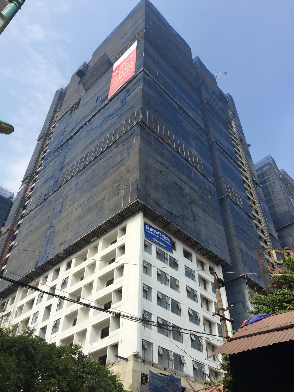 Dự án đã thi công xong phần thô, cất nóc