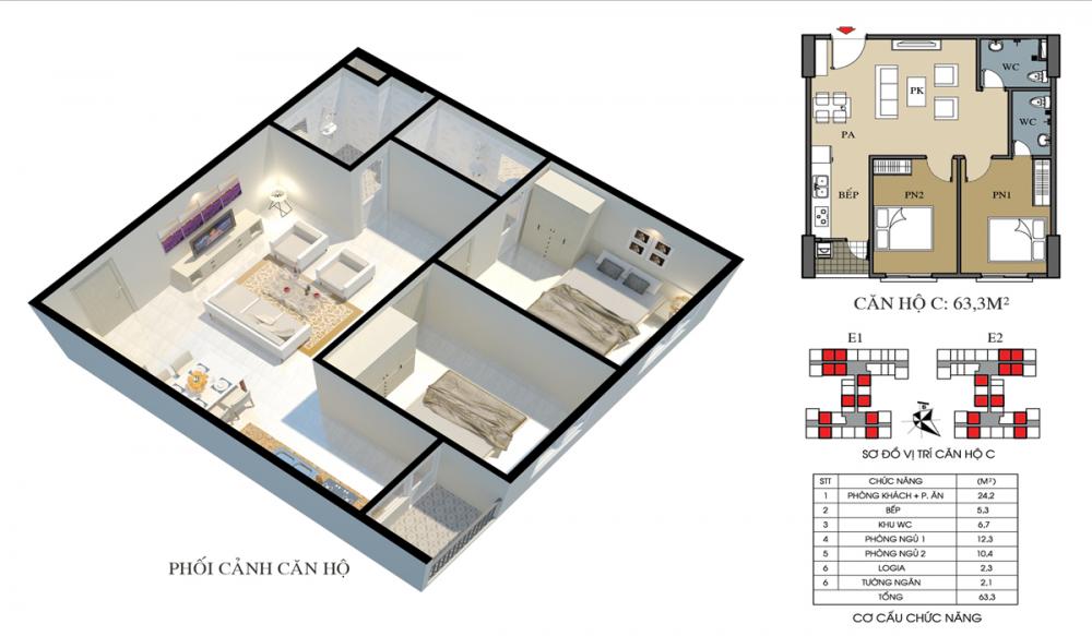 Thiết kế căn hộ C