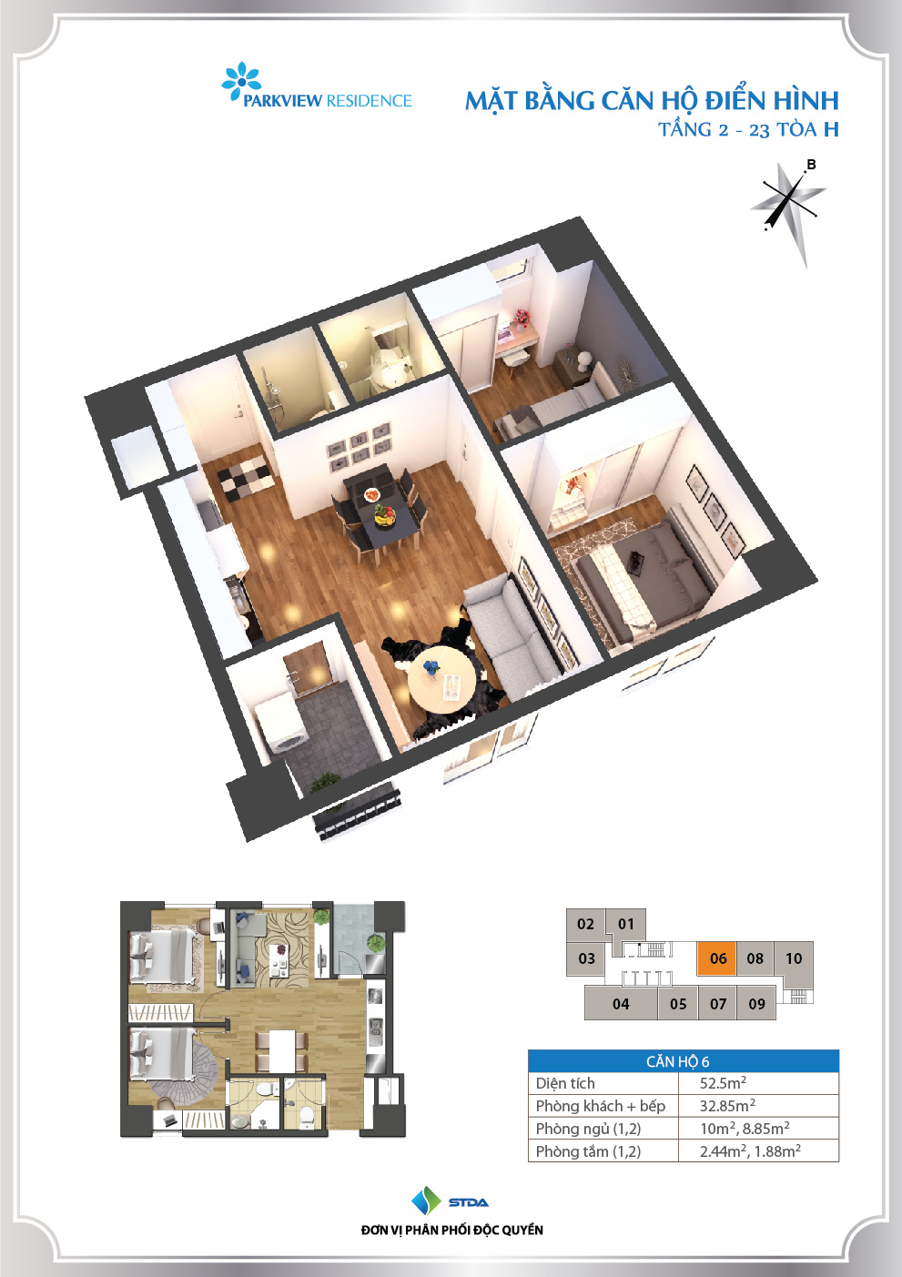 Tên: Thiết kế căn 6 - Tòa H