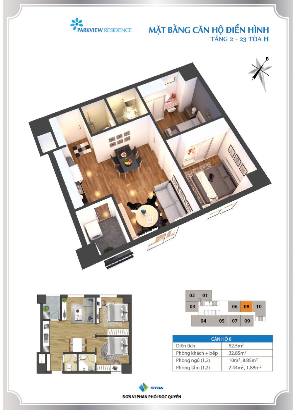 Tên: Thiết kế căn 8 - Tòa H