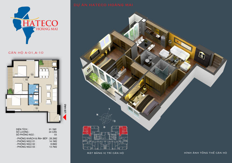 Thiết kế căn hộ A-01