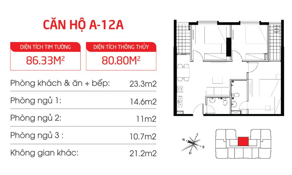 Thiết kế căn hộ A-12A