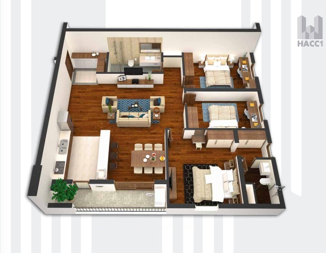 Thiết kế căn hộ CH3