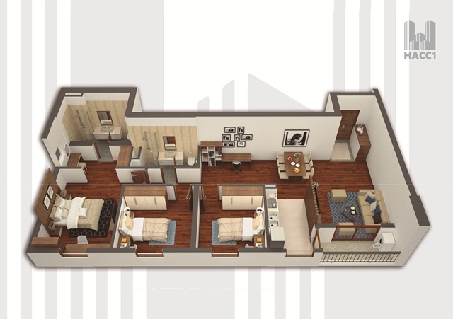 Thiết kế căn hộ CH5