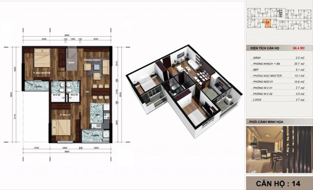 Thiết kế căn hộ 14