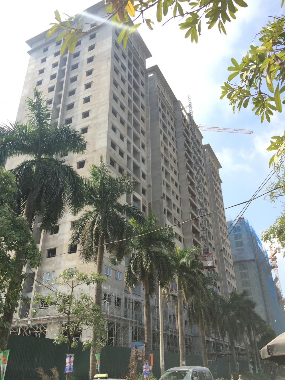 Hai tòa mặt đường Phú Lãm đã cất nóc, các tòa còn lại đang hoàn thiện các tầng cuối cùng