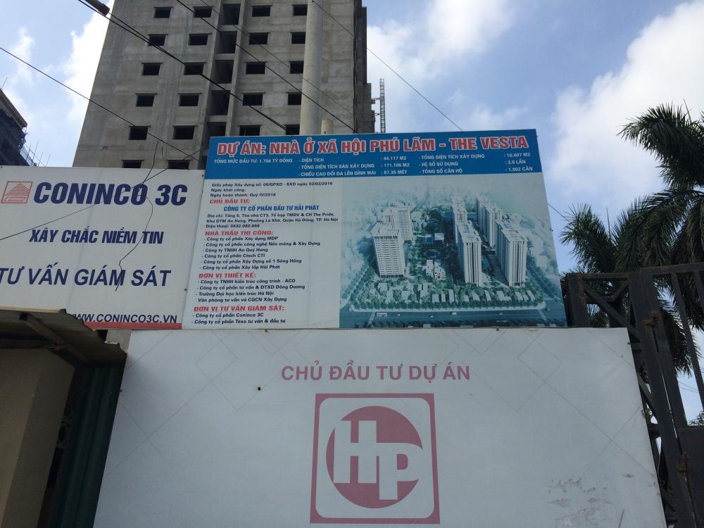 Hai tòa mặt đường Phú Lãm đã cất nóc, các tòa còn lại đang hoàn thiện các tầng cuối cùng