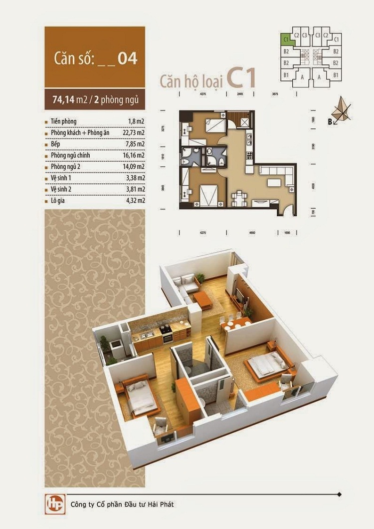 Thiết kế căn hộ C1