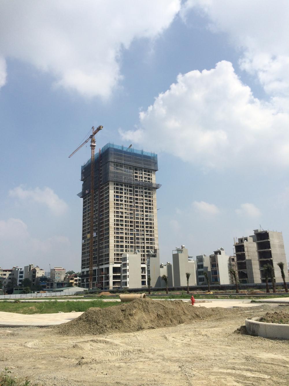 Dự án đang tiếp tục thi công mặt sàn tầng 34