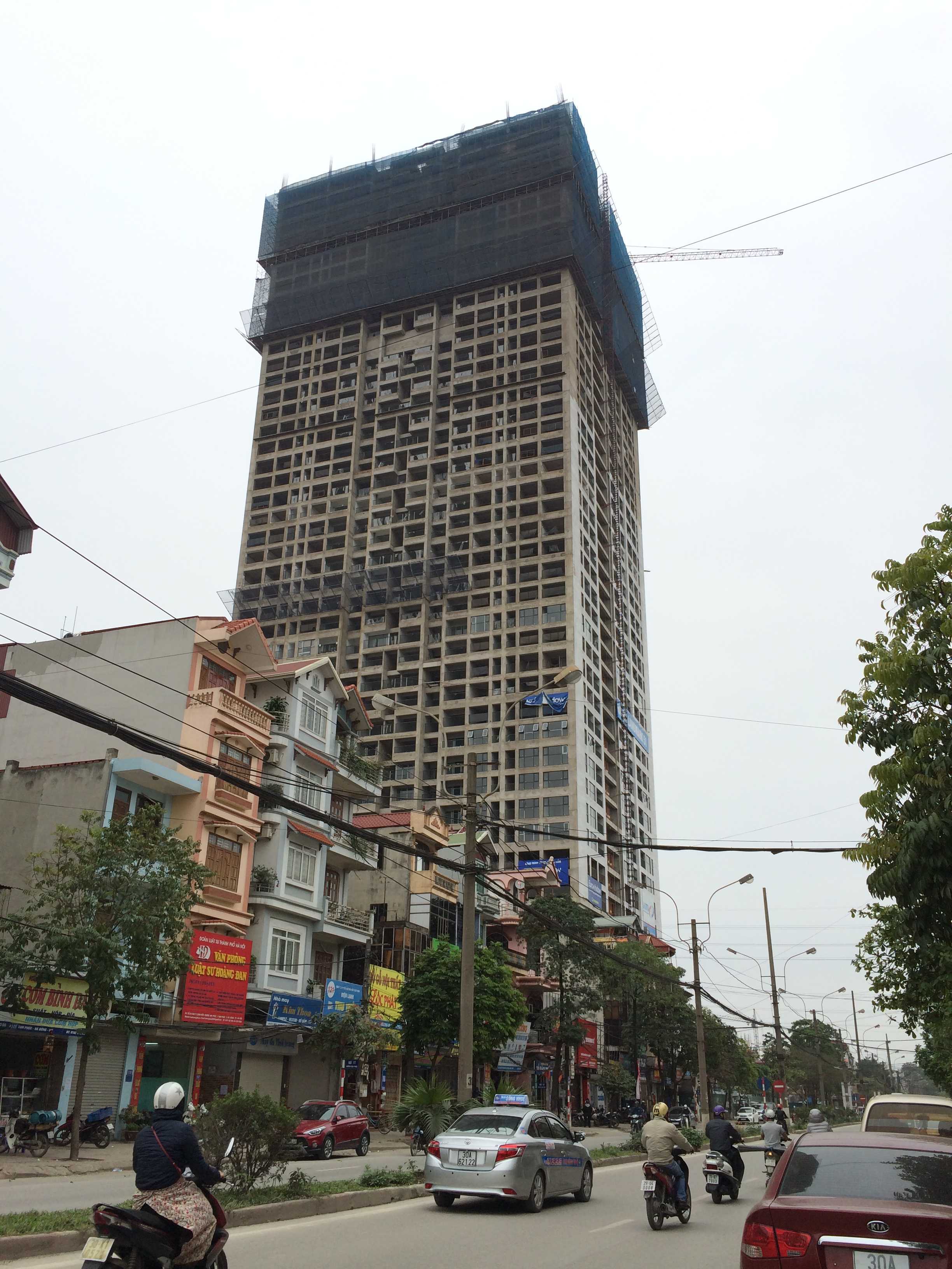 Dự án đang thi công tới mặt sàn tầng 44