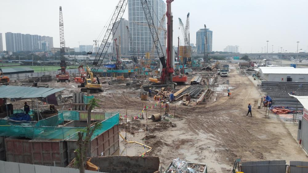 Dự án đang thi công móng và hạ tầng