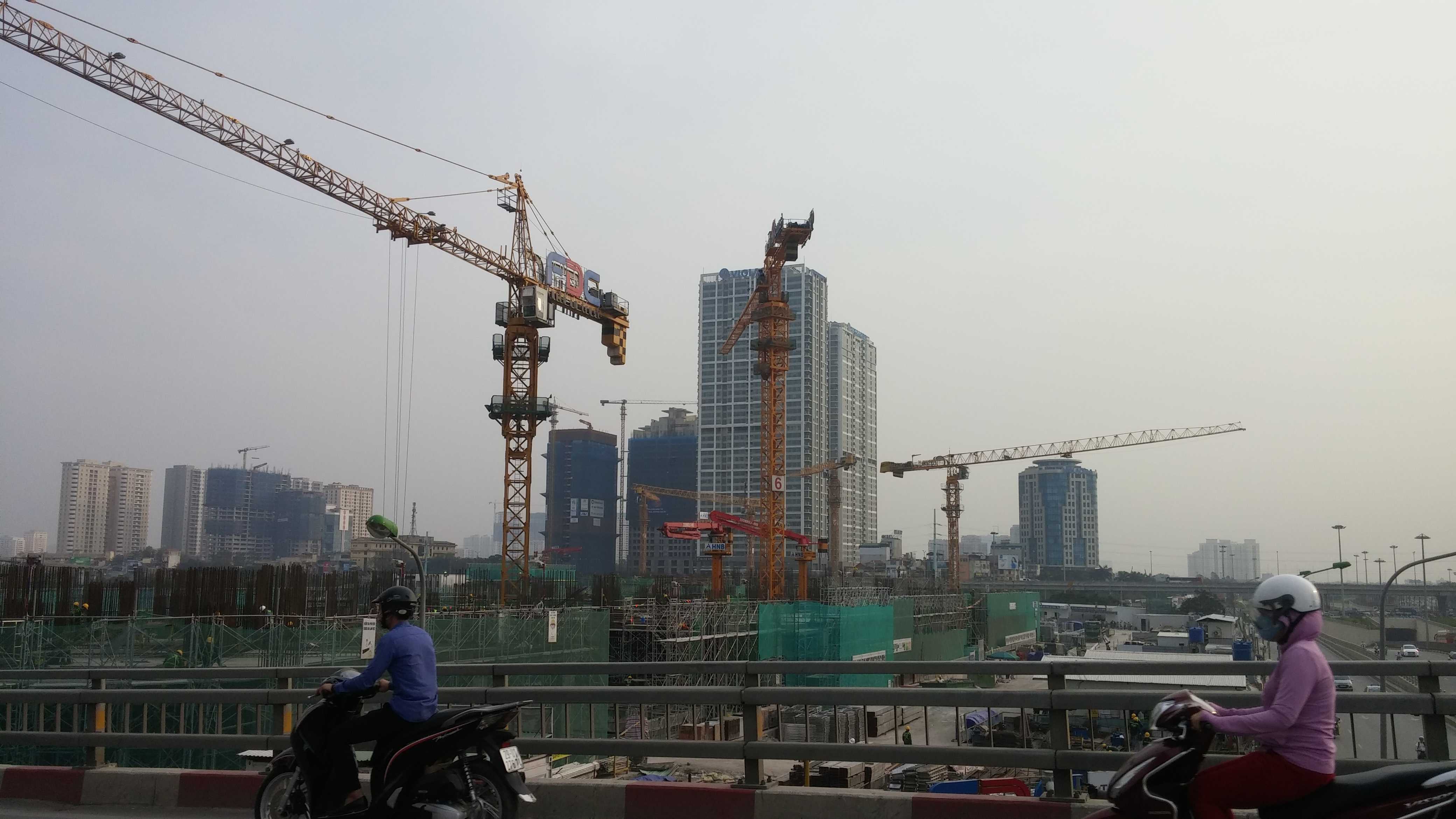 Dự án đang thi công tới tầng 2