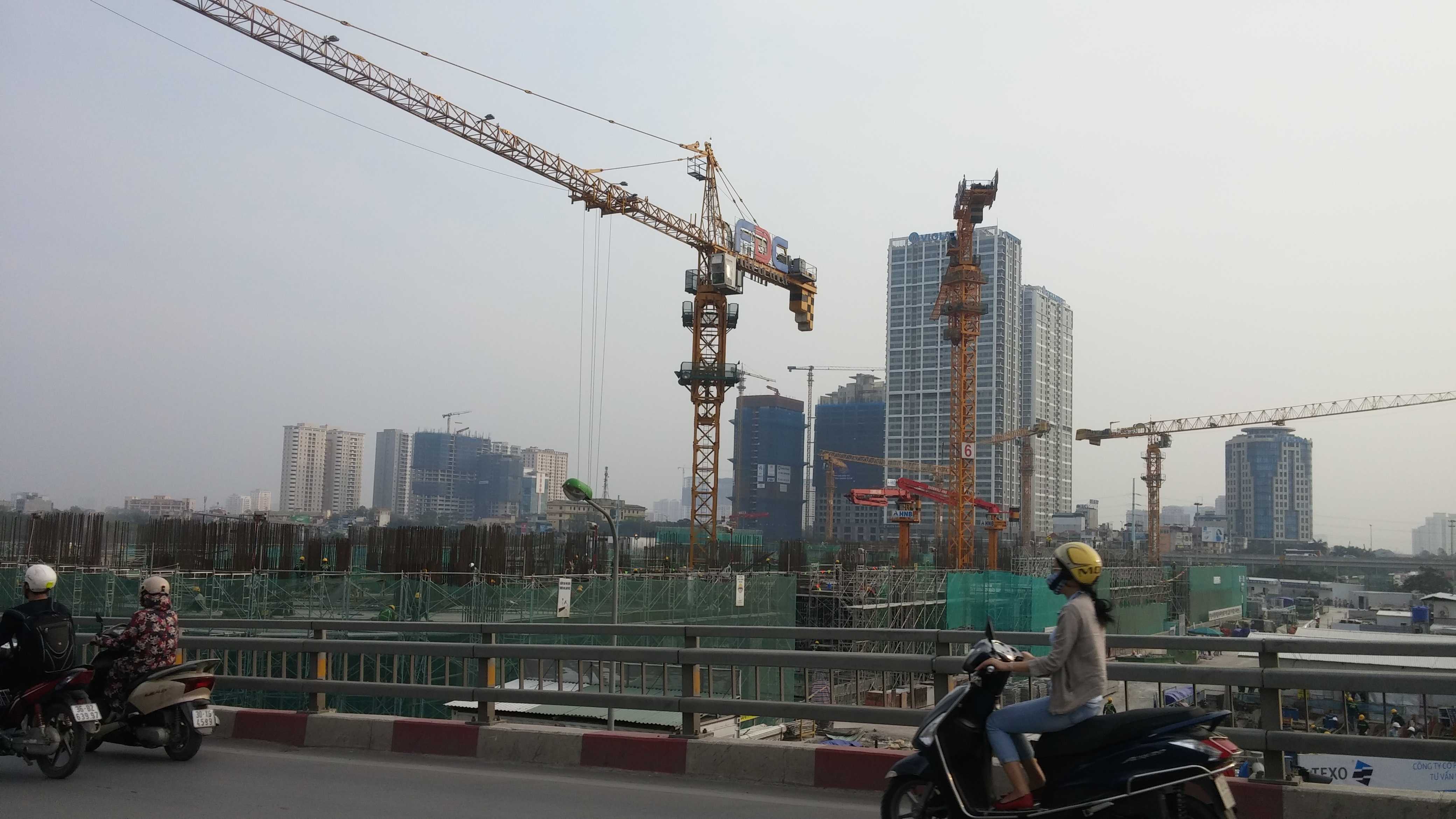 Dự án đang thi công tới tầng 2