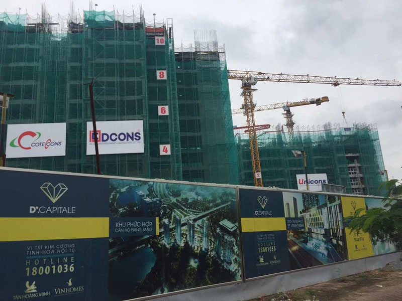 Dự án đang thi công phần thô