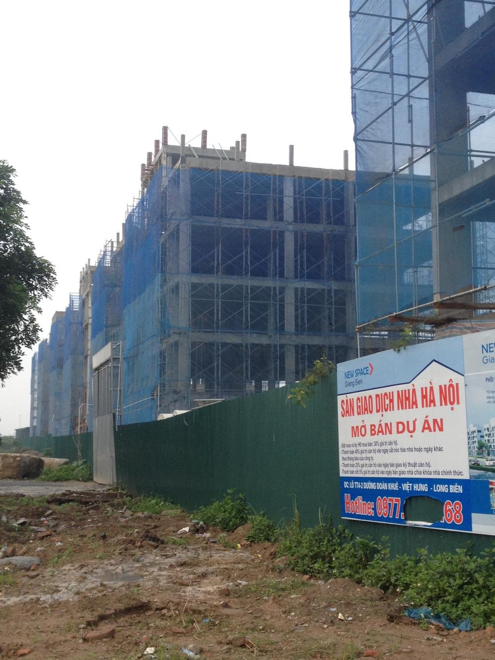 Dự án đã hoàn thiện xong phần thô 3 block 5 tầng