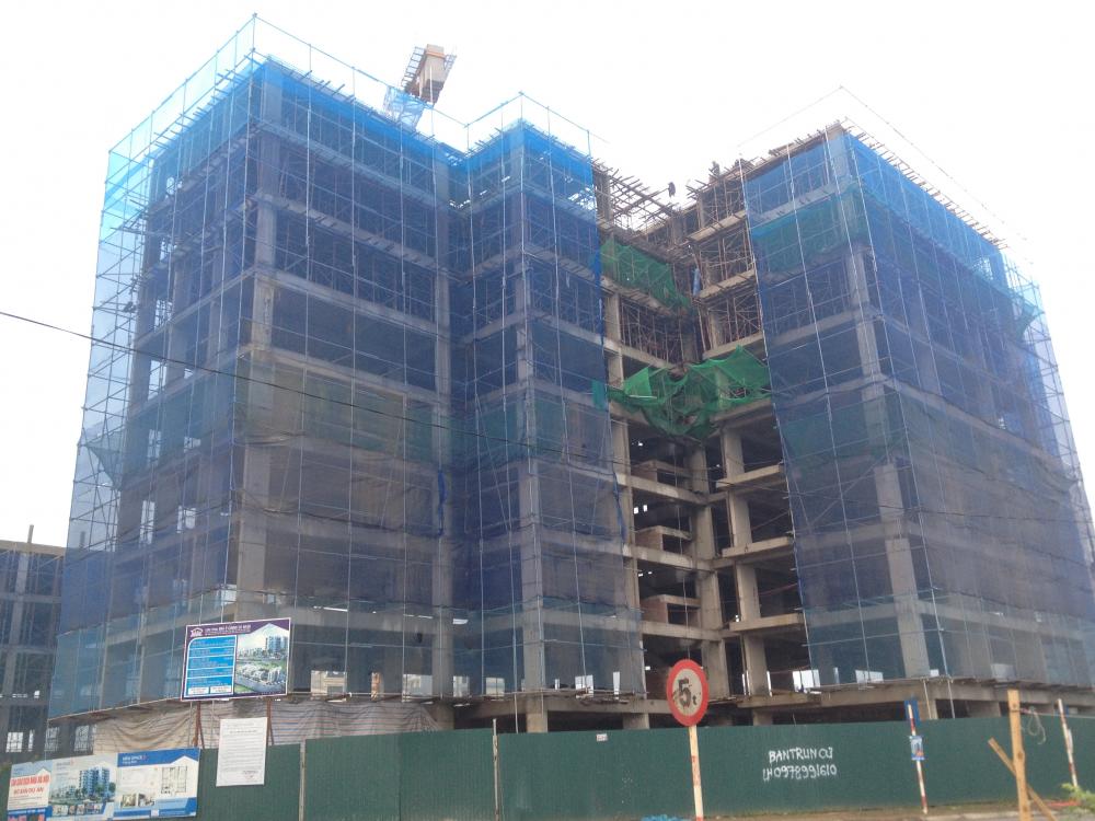 Dự án đã hoàn thiện xong phần thô block 9 tầng